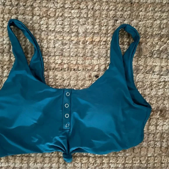Teal High Waisted Bikini Set - Picture 2 of 6